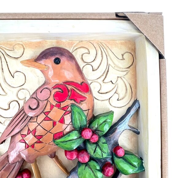 Jim Shore Heartwood Creek Robin Decorative Plaque NIB - Picture 3 of 9
